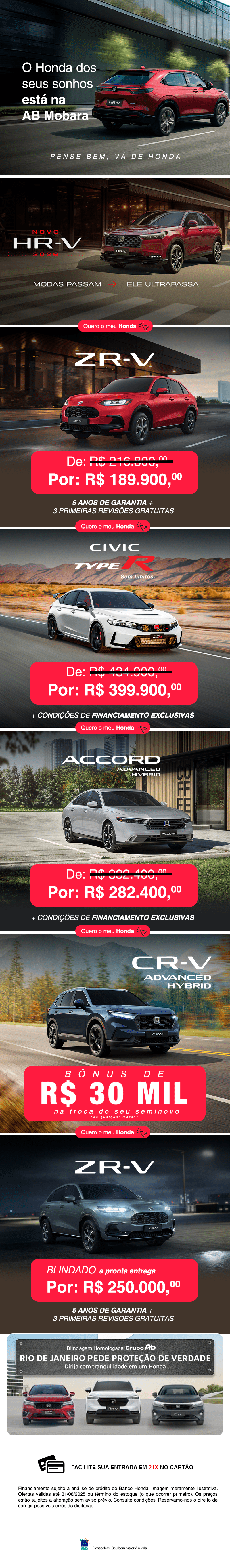 O Honda dos seu sonhos está aqui!